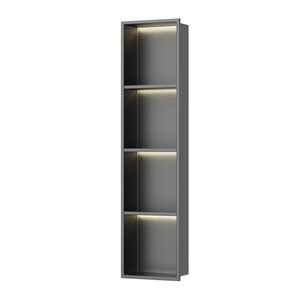 Niches de douche encastrées 24x12 pouces, double étagère, en acier inoxydable 304, à insérer dans le mur, étanches, rangement intégré pour salle de bain et cuisine - Product Image 3