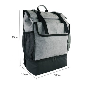 Sac à dos unisexe personnalisable vintage Oxford 20-35L grande capacité avec compartiment à chaussures, antivol, en polyester imperméable - Product Image 5