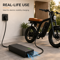 Chargeur professionnel 60V 2A pour vélo électrique, batterie lithium haute performance, port DC, prise EU, certifié CE/FCC, protection contre les surcharges