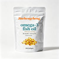 Gélules d'huile de poisson oméga-3 aromatisées au citron, sans arrière-goût de poisson, faciles à avaler, favorisent la santé des yeux et du système immunitaire