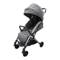 Poussette Bébé Compacte Pliée pour Voyage, Poussette Pliante Automatique, Landau Portable Européen, Poussette Enfant pour Avion