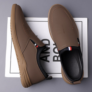 รองเท้าโลฟเฟอร์หนังนิ่มสำหรับผู้ชาย สีน้ำตาล สวมใส่สบาย น้ำหนักเบา เหมาะสำหรับธุรกิจและการสวมใส่ในชีวิตประจำวัน - Product Image 3