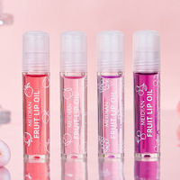 Vente en gros Huile à lèvres hydratante 4 couleurs aux fruits Huile à lèvres hydratante longue durée personnalisée Huile à lèvres