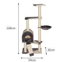 Produit pour animaux de compagnie en gros du fabricant : Arbre à chat en bois et sisal avec griffoir