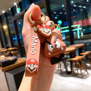 Llavero de Goma Promocional Personalizado Regalo de Dibujos Animados 3D PVC Anime <span class=keywords><strong>Super</strong></span> <span class=keywords><strong>Mario</strong></span> <span class=keywords><strong>Bros</strong></span> Llaveros Champiñón <span class=keywords><strong>Luigi</strong></span> Yoshi Anilla para Llaves - Product Image 2