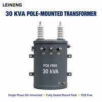 Transformateur de distribution monophasé LEINENG refroidi par huile 25 37,5 50 75 100 167 kVA 12,47 kV 240 V Norme IEEE