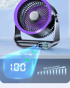 Mini Xách Tay Có Thể Sạc Lại USB Điện Tường Fan Hâm Mộ 4000MAh Pin Có Thể Điều Chỉnh Treo Thiết Kế Cắm Trại Xe Nhà Sử Dụng Nhà Máy Làm Mát - Product Image 4