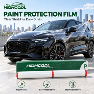 HIGHCOOL Film de protection de peinture transparent en TPU PPF de qualité supérieure, film de protection de peinture haute brillance, film transparent anti-rayures pour l'entretien des surfaces automobiles - Product Image 1