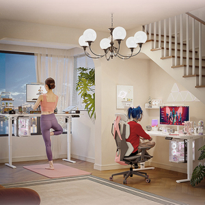 Hot Bán Động Cơ Kép Kích Thước Tùy Chỉnh Tinh Thần Bàn Khung Chiều Cao Có Thể Điều Chỉnh Đứng Điều Khiển Điện Bảng Đứng Bàn - Product Image 2