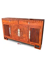 Meuble Senye, buffet de style chinois moderne, Kyocera Suli Hedgehog en bois de rose, multifonctionnel, pour salle à manger et entrée