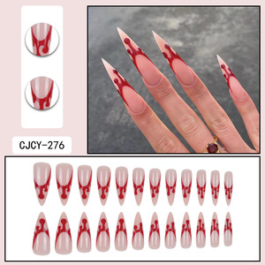 <span class=keywords><strong>Uñas</strong></span> Postizas Francesas O7 con Diseño <span class=keywords><strong>de</strong></span> 24 Piezas, <span class=keywords><strong>Uñas</strong></span> Largas con Diamantes Brillantes <span class=keywords><strong>y</strong></span> <span class=keywords><strong>Flores</strong></span>, <span class=keywords><strong>Mariposas</strong></span> <span class=keywords><strong>y</strong></span> Puntos para los Dedos - Product Image 6