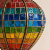 Lampe chauffe-cire turque en forme de montgolfière, brûleur de cire aromatique en verre mosaïque pour la décoration intérieure