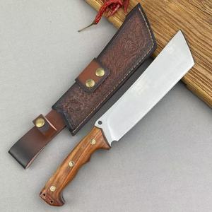 Cuchillo Táctico de Supervivencia de la Mejor Calidad Nepal Mountain Patrol para Campismo y Caza al Aire Libre, con Funda de Cuero y Madera de Calidad, OEM - Product Image 3