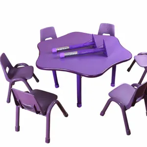 幼儿园家具幼儿家具上下孩子学习桌椅花形设计 KT205