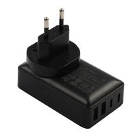 Chargeur mural fin 40W 4 ports Gan PD3.0 à charge rapide, 2 USB-C, 2 USB-A, prise US/UK/EU/AU pour téléphone portable Samsung Android