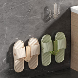 Porte-chaussures mural Cactus à double crochet transparent, capacité 3 kg, rangement salle de bain, installation sans perçage - Product Image 3