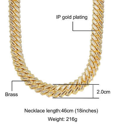 N03316-3rang Baguette Cubaine 21mm-Or
