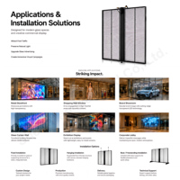 Écran LED transparent d'intérieur P3.9-7.8, location d'écran vidéo LED, mur vidéo LED couleur pleine pour façade en verre