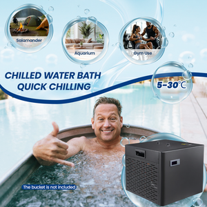 Bain de glace extérieur ZT avec refroidisseur et filtre, système de refroidissement d'eau pour bain de glace commercial, équipement de thérapie sportive - Product Image 2