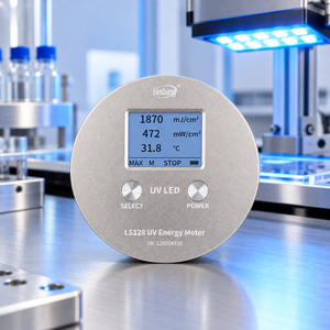 Medidor de Energía UV LED Linshang LS128 para Medición de Dosis de Energía y Temperatura de Curado de 340-420nm - Product Image 1