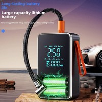 Cross-border Exclusive Wireless Smart Touch-screen Rechargeable Single Cylinder Car Tire Inflator ABS Fast Inflation Lighting