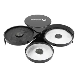 Ensemble de sucriers à cocktail Shorbull Black Froster, réutilisable et durable, en plastique PS, accessoire de bar pour la maison, le restaurant, les fêtes, minimaliste - Product Image 1