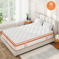 Matelas à ressorts ensachés et mousse à mémoire de forme, pliable, format King/Queen, pour hôtel et usage domestique, orthopédique, compressé et gonflable