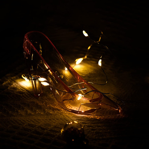 24 pièces 3.5 pouces rose Mini Cendrillon en plastique princesse pantoufles mariage fête d'anniversaire Table faveurs verre talons décorations - Product Image 6