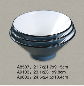 Tigela de Melamina Personalizada Ecológica para Servir Alimentos Estilo Clássico Oriental Conjunto de Tigelas para Salada para Festas e Casamentos - Product Image 6