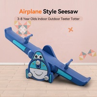 Balançoire à bascule d'avion pour enfants, usage intérieur/extérieur, pour garderies et maternelles (3-8 ans), en PE, vente en gros
