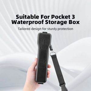 Pour <span class=keywords><strong>DJI</strong></span> <span class=keywords><strong>OSMO</strong></span> <span class=keywords><strong>POCKET</strong></span> 3 caméra d'action BRDRC boîte de rangement étanche, sac de coque de protection avec lanière - Product Image 3