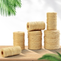 Approvisionnement transfrontalier en stock – Corde en jute de 1 mm à 3,8 mm pour tissage textile artisanal, décoration, couleur naturelle, ficelle décorative brute