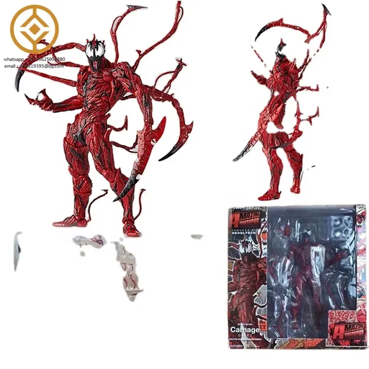 Fábrica de alta calidad modelos móviles Marvel Blister figuras en caja Yamaguchi Carnage Yamaguchi Venom Anime figura