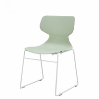 Chaise de salle d'attente moderne et contemporaine, chaise de direction ergonomique en plastique avec pieds en métal, chaise de salle à manger – Offre Spéciale