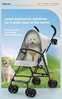 Poussette pour animaux de compagnie NIUNIU en métal pour chiens/chats/lapins, légère, pliable, 4 roues, utilisable en extérieur toute l'année, design détachable, 15 kg