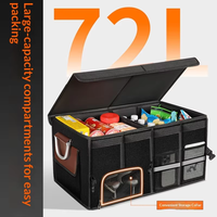 Boîte de rangement pliable en tissu pour dossier de siège de voiture et coffre avec 1 à 3 compartiments - Organisateur d'accessoires de voyage