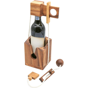 <span class=keywords><strong>Bottiglia</strong></span> di <span class=keywords><strong>vino</strong></span> Puzzle stimolante portabottiglie in legno 3D e giochi di Puzzle di blocco adulti stoccaggio funzionale regali ideali per gli amanti del Puzzle - Product Image 1