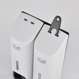 Feng Jie Double Soap Dispenser Wall Mounted Hand Press Refillable Bottle For Shower Gel And Hand Sanitizer - Product Image 1