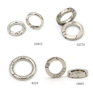 Fabricant de porte-clés, fermoir à breloques, <span class=keywords><strong>mousqueton</strong></span> rond en métal, 16mm 19mm 26mm <span class=keywords><strong>30mm</strong></span>, logo gravé personnalisé, ressort, anneau en O, accessoires de sac - Product Image 5