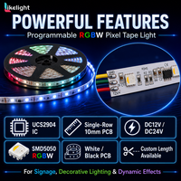 Bande LED adressable haute densité RGBW CCT 3000K 4500K 6000K UCS2904 SMD5050 96 LED/m 10mm DC24V pour musées, commerces de détail et OEM