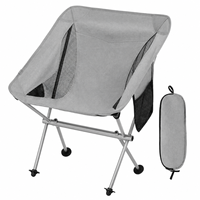 Chaise de camping portable ultralégère NBT Outdoor, structure en aluminium, chaises pliantes compactes, mobilier d'extérieur, design moderne, durable