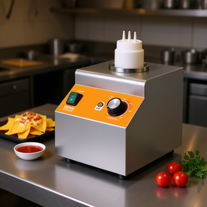 Vevor Electric Cheese Dispenser 0.8L Temperature <b>Adjustable</b> Commercial Nacho Sauce Warmer Silver - Product Image 2