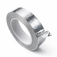 Ruban adhésif en aluminium industriel pour l'isolation des tuyaux, résistant à la chaleur, imperméable, ruban adhésif en aluminium pour système HVAC
