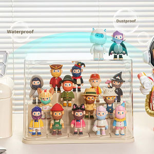 Boîte de présentation en plastique faite à la main présentoir étanche à la poussière pour poupées <span class=keywords><strong>Lego</strong></span> bacs de <span class=keywords><strong>rangement</strong></span> en plastique transparent - Product Image 3