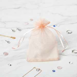 Magnifique pochette en <span class=keywords><strong>organza</strong></span> de luxe avec logo personnalisé, sac en <span class=keywords><strong>organza</strong></span> coloré réutilisable avec cordon de serrage pour cadeaux, bijoux et parfums - Product Image 3