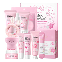 LAIKOU OEM/ODM/OBM Sérum et Crème Visage Anti-Âge Éclaircissants et Hydratants à la Sakura avec Ingrédients à la Niacinamide – Coffret Soin de la Peau