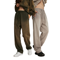 Pantalon de survêtement homme surdimensionné et épais, coupe ample, délavé à l'acide, 450 g/m², jambe large évasée, personnalisable OEM