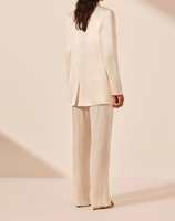 Ensemble de costumes pour femmes en soie/coton à manches longues, classiques, décontractés et formels, OEM