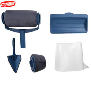 Nouvel ensemble d'outils de <span class=keywords><strong>peinture</strong></span> murale DIY 7 pièces <span class=keywords><strong>Rouleau</strong></span> auto-absorbant Tige télescopique Brosse à poils naturels Plastique Personnalisable OEM - Product Image 1