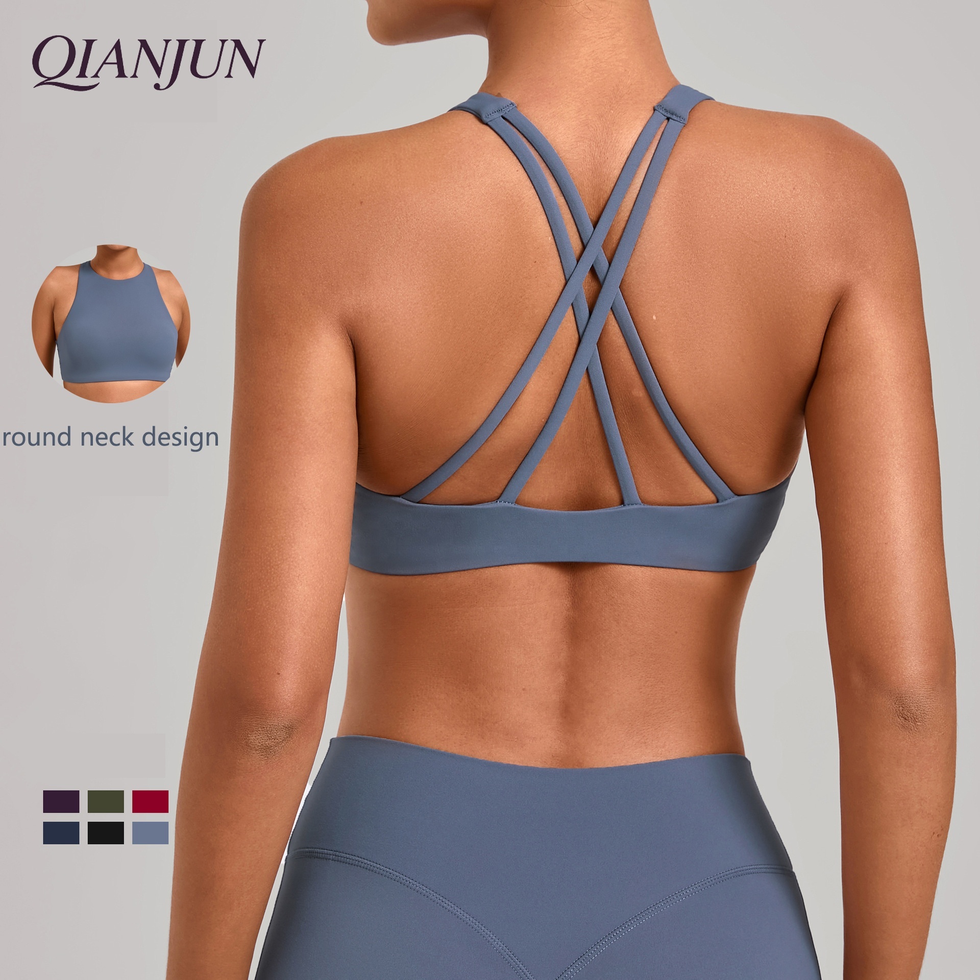 Hot Selling Customized Women's Sports Bra 4 Way Stretch Beauty Back Fitness Wearing Breathable Gym Running Yoga Bra